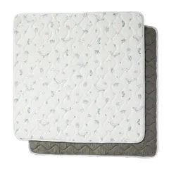 Fortella プレイマット ベビーマット 120×120cm 極厚2cm 防音 滑り止め 折りたたみ 赤ちゃん クッションマット 衝撃吸収 お昼寝用 プレイペン用 ベビーサークル用 北欧風 おしゃれ 圧縮梱包 出産祝い (海洋風/ホワイト)ma