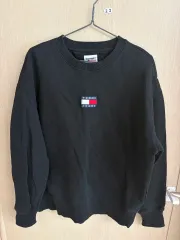 トミー ジーンズ ブラック スウェット Tシャツ L