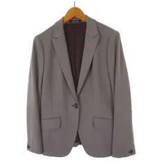 コムサデモード COMME CA DU MODE ジャケット ストレッチ ジャージー ウール テーラード 長袖 M 9 グレー