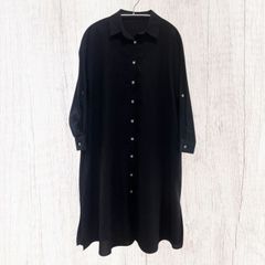 셔츠 원피 롱 길이 블랙 긴 소매 C07-226