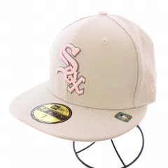 ニューエラ NEW ERA 59FIFTY Mother's Day シカゴ・ホワイトソックス ストーン ピンクアンダーバイザー ベースボールキャップ 野球帽 7 55.8cm ベージュ /KH