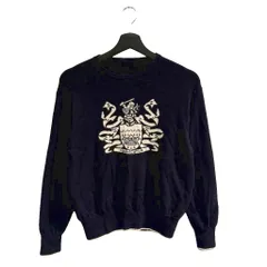 アクアスキュータム AQUASCUTUM インターシャニット ウール F 紺 ネイビー ■WGAのサムネイル