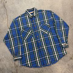 ファイブブラザー ネルシャツ XL USA製 90s 青黒白緑 - メルカリ
