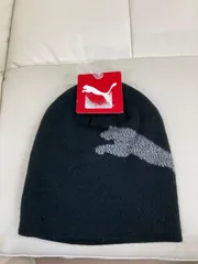 送料無料★新品タグ付き★PUMA プーマ★ニット帽　帽子　ニットキャップ★ブラック★エッセンシャルロゴビーニーJR★YT 54-57㎝★キッズ　子供　ジュニア　#80419scapD
