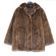 ▽ミンクコート✨色艶✨13号 XL 大きいサイズ リアルファー 貂 本毛皮