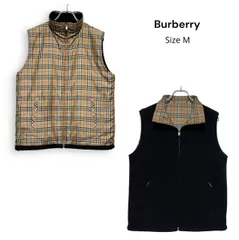 M26165/ Burberry golf バーバリー ゴルフ ノバチェック リバーシブル ナイロン フリース ベスト サイズMのサムネイル