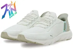プーマ 311996 PUMA SOFTRIDE スリッポンスニーカー レディーススニーカー 手を使わず履ける靴 立ったまま楽に履ける靴 軽量 ソフトライド フレックス レース イーズイン ALT 靴 06 ウォームホワイト/デザートダスト 22～24.5cm