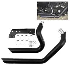 オートバイ エキゾーストパイプ システム エキゾースト マフラー ショートショッ ト 排気マフラー 排気管 耐久性 ハーレー スポーツスター アイアン XL 883 1200 2014-2021 用