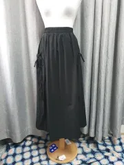 スクエア ブラック ロング丈スカート