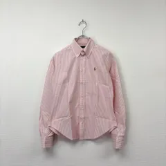 Ralph Lauren ラルフローレン ストライプ ボタンダウン シャツ SHIRT ピンク x ホワイト 系 サイズ 9 804-0001