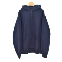 シュプリーム SUPREME 19FW Micro Logo Hooded Sweatshirt マイクロロゴ フーデッドスウェットシャツ パーカー フーディー L 紺 ネイビー