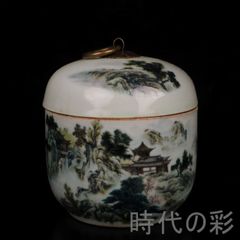 アンティーク中国製蓋付磁器製瓶 - メルカリ