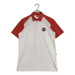 中古 メンズ ピン PING 半袖ポロシャツ XS USA XS 赤系×白 吸水速乾