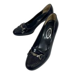 TOD'Sトッズ ブラック エナメル ヒールローファー 24cm〜24.5cm - メルカリ TOD'Sトッズ ブラック エナメル ヒールローファー 24cm〜24.5cm - メルカリ
