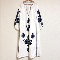 sara malika サラマリカ 刺繍 チュニック 長袖 ホワイト - メルカリ