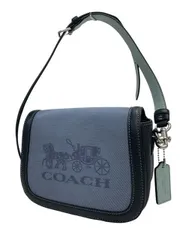 美品/COACH/コーチ/ショルダーバッグ/キャンバス/ブルー/A2211-C8228/レディース/FG0079