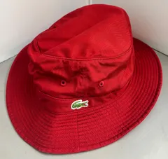 ◆LACOSTE バケットハット レッド 58.5cmのサムネイル