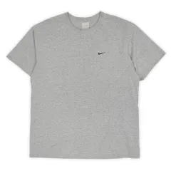 ナイキ NIKE 00s 2000年代 スウォッシュ スウッシュ ロゴ刺繍 ワンポイント 定番 半袖 旧タグ USA ヴィンテージ アメリカ 古着 メンズ Tシャツ カットソー 霜降りグレー XL【中古】