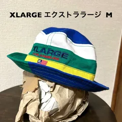 Mサイズ！XLARGE エクストララージ 古着バケットハット マルチカラー コットン100% 中国製のサムネイル