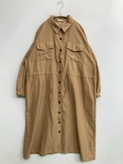 COLZA 코르자 셔츠 원피스 M 베이지