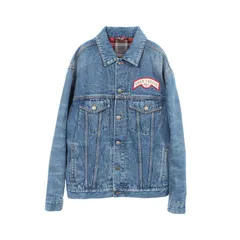 グッチ GUCCI デニムジャケット バックロゴ オーバーサイズ 475024 デニムブルー コットン 19SSオーバーサイズデニムジャケット メンズ Used Aのサムネイル