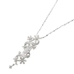 ジュエリー JEWELRY ネックレス ダイヤモンド ネックレス ﾀﾞｲﾔ 5.3g 首回45.5cm K18WG（ホワイトゴールド） ダイヤモンド ネックレス レディース Used Aのサムネイル