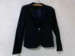 104989 ANCHOR WOMAN パーソンズ　シングルジャケット　夏用　紺ｘ白ストライプ　サイズ7