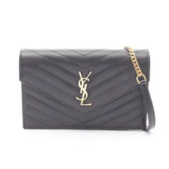 サンローランパリ SAINT LAURENT PARIS ショルダーバッグ カサンドラ エンベロープ 857605 ブラック レザー カサンドラ マトラッセ エンベロープ チェーンウォレットのサムネイル