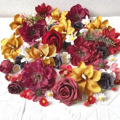 NO 2604-05 造花　花材 パーツ 素材 ハンドメイド　フラワー　シルクフラワー　アートフラワー　ヘアアクセサリー　材料　アーティフィシャルフラワー　造花パーツ　フラワーパーツ