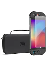 Switch 2 用 ケース+保護フィルム ガラスフィルム 硬度 9H 高密度EVA防水 耐衝撃 ハードシェル スイッチ2 ゲームカード10枚収納 軽量 全面保護 カバー ポータブル 持ち運び 旅行 アクセサリー美品　おすすめ