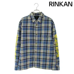 クロムハーツ  WORKN JNKYD PLD 袖ロゴプリントチェック柄シャツブルゾン メンズ Lのサムネイル
