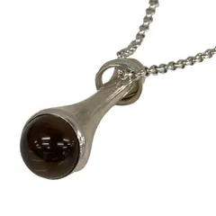 GEORG JENSEN(ジョージジェンセン) ネックレス美品  - シルバー×ダークブラウンのサムネイル