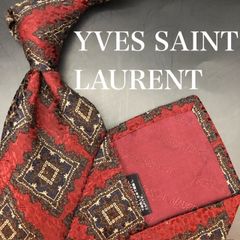 ☆【美品】 YVES SAINT LAURENT 格子柄 ネクタイ 汚れあり - メルカリ