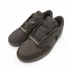【瀬戸大橋店】 中古 NIKE | ナイキ スニーカー ×Travis Scott Air Jordan 1 Low OG SP 'Velvet Brown and Dark Mocha' DM7866-202 ブラウン 【126】