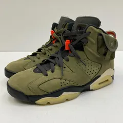 【加古川店】 中古 NIKE | ナイキ スニーカー Travis Scott×Air Jordan 6 Retro 'Medium Olive' CN1084-200 カーキ 27cm 【126】