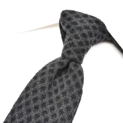 BARBA バルバ / ネクタイ ニットタイ メンズ シルク カシミヤ 幾何柄 グレー ネイビー イタリア製 ビジネス 428548のサムネイル