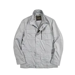 MOORER ムーレー / MANOLO-KM フィールドジャケット M-65 スタンドカラーブルゾン 春夏秋 メンズ ライトアウター 撥水 形状記憶 高密度ポリエステル 100% グレー イタリア製 436808