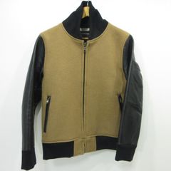 美品　ジョンローレンスサリバン　スタジャン　カシミヤ　袖レザー　比翼ボタン 美品 ジョンローレンスサリバン スタジャン カシミヤ 袖レザー 比翼