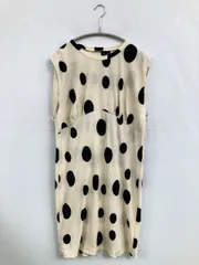 ZARA TRAFALUC ザラトラファルック ワンピース USA M アイボリー ドット柄 袖なし ショート・ミニ丈 タイト