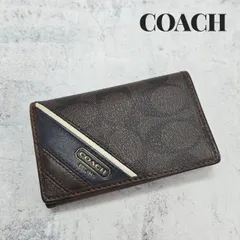 COACH コーチ 6連 キーケース シグネチャー PVC ダークブラウン系 鍵入れ ブランド小物 ユニセックス