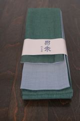 麻 半幅帯 浴衣 竺仙 両面 淡グリーン 洒落 珍色 未使用 おすすめ品