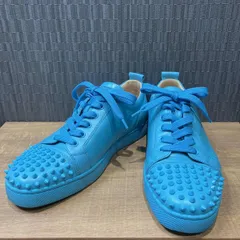 Christian Louboutin/スニーカー/レザースタッズスリッポン/ブルー