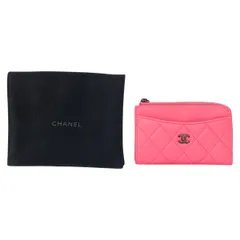 CHANEL シャネル 財布 マトラッセ フラグメントコインケース ショッキングピンク x ブラック