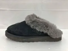 UGG アグ Cluggette クラゲット1115134 ファーサンダル スリッポン 24 ブラック グレー 通年