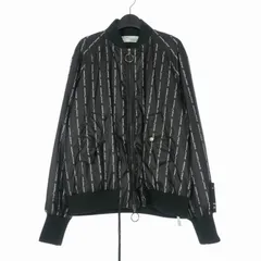 オフホワイト OFF WHITE Logo printed bomber jacket 総ロゴ ボンバージャケット ブルゾン 長袖 46 ブラック 黒 OWEH006S19E1044 国内正規のサムネイル