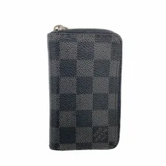 【6dc3307-k】ルイヴィトン コインケース ダミエ・グラフィット ジッピーコインパース N63076 ブラック【中古】メンズ