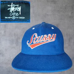 00年代 オールドステューシー ロイヤルブルー 筆記体ロゴ スナップバック キャップ 帽子 アーカイブ 希少カラー 00s Old Stussy Royal Blue Script Logo  Cap Archive レア 青 深水光太 入手困難 フリーサイズ