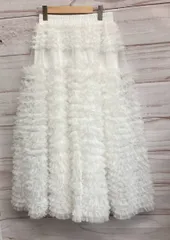 FRENE フラーネ ホイップチュールロングスカート レディースサイズM〜L(記載フリー) ホワイト系