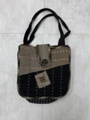 # ヴィンテージパッチワークファブリックトートバッグ