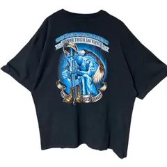 CHM DELTA PRO WEIGHT Tシャツ 3XL ブラック ミリタリー グラフィック プリント 半袖 コットン ビッグサイズ メンズ レディース ユニセックス 古着 バックプリント イーグル 追悼デザイン